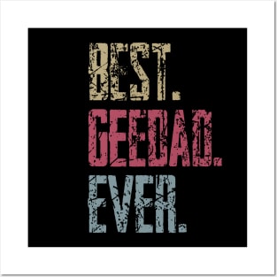 Vintage Best Geedad Ever Retro Funny Quotes Happy Fathers Day Posters and Art